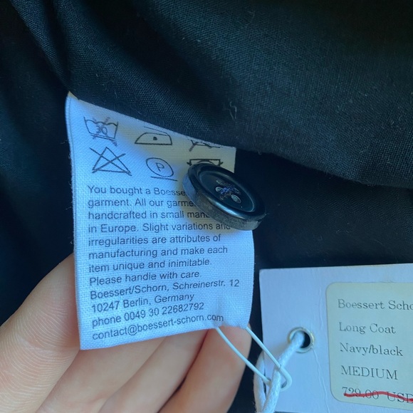 NWT Boessert Schoern Wrap coat, small batch handmade item - Picture 6 of 7